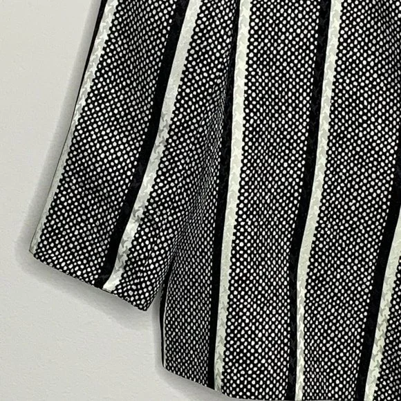 DA-Rue of Calif Petite Blazer Jacket Womans 12P Black & White Partnered Vtg 80s - Picture 3 of 8